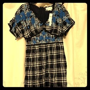 NWT Anthropologie plaid dress, size 4